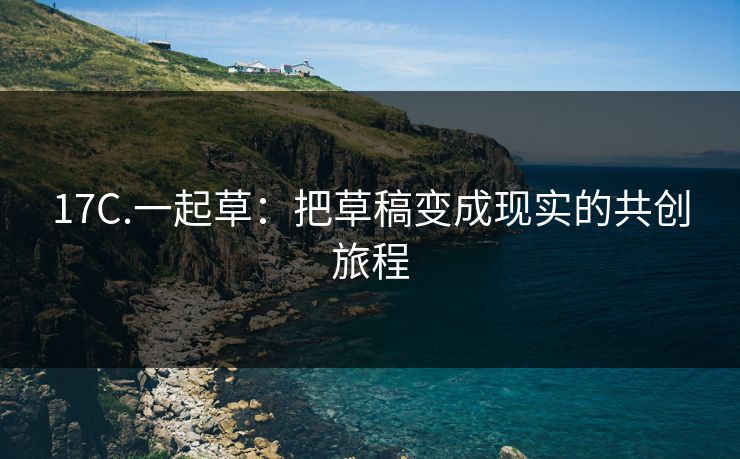 17C.一起草：把草稿变成现实的共创旅程