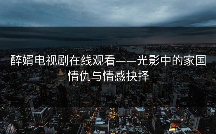 醉婿电视剧在线观看——光影中的家国情仇与情感抉择